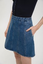 MAVEN PANELLED DENIM MINI SKIRT