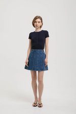 MAVEN PANELLED DENIM MINI SKIRT