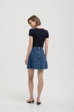 MAVEN PANELLED DENIM MINI SKIRT