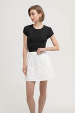 MAVEN PANELLED DENIM MINI SKIRT