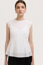 CARMINE SHEER TOP W CAMI