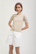 CASSIDY KNIT TOP W DETACHABLE SCARF