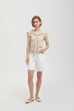 CASSIDY KNIT TOP W DETACHABLE SCARF