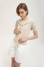 CASSIDY KNIT TOP W DETACHABLE SCARF