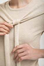 CASSIDY KNIT TOP W DETACHABLE SCARF