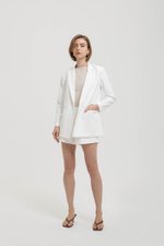 ADRIEN RUCHED SLEEVE BLAZER
