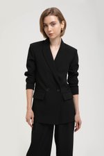 ADRIEN RUCHED SLEEVE BLAZER