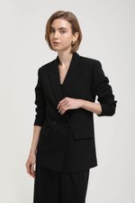 ADRIEN RUCHED SLEEVE BLAZER