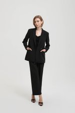 ADRIEN RUCHED SLEEVE BLAZER