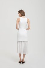 CASSIA SHEATH DRESS W REMOVABLE SHEER SKIRT
