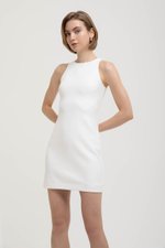 CASSIA SHEATH DRESS W REMOVABLE SHEER SKIRT