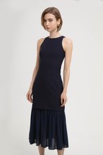 CASSIA SHEATH DRESS W REMOVABLE SHEER SKIRT