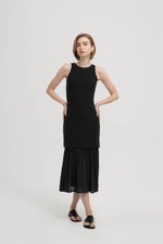 CASSIA SHEATH DRESS W REMOVABLE SHEER SKIRT