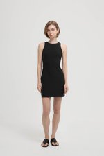 CASSIA SHEATH DRESS W REMOVABLE SHEER SKIRT
