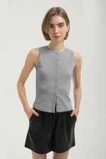 ALICIA LACE TRIM RIBBED KNIT TANK TOP
