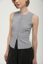 ALICIA LACE TRIM RIBBED KNIT TANK TOP