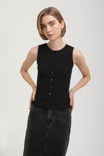 ALICIA LACE TRIM RIBBED KNIT TANK TOP