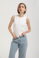 ALICIA LACE TRIM RIBBED KNIT TANK TOP