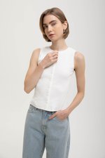 ALICIA LACE TRIM RIBBED KNIT TANK TOP