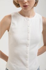 ALICIA LACE TRIM RIBBED KNIT TANK TOP