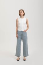ALICIA LACE TRIM RIBBED KNIT TANK TOP