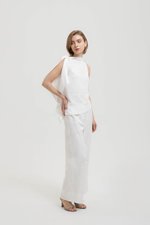 IMAYA DRAPED LINEN TOP