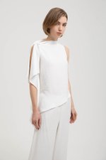 IMAYA DRAPED LINEN TOP