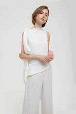 IMAYA DRAPED LINEN TOP