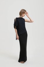 IMAYA DRAPED LINEN TOP