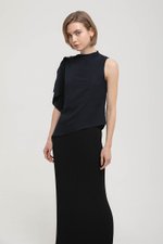 IMAYA DRAPED LINEN TOP