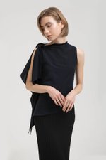 IMAYA DRAPED LINEN TOP