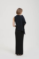 IMAYA DRAPED LINEN TOP