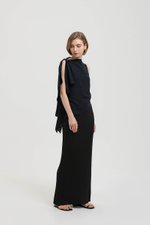 IMAYA DRAPED LINEN TOP