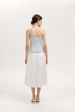 YULIA GINGHAM RUCHED PADDED CAMI TOP