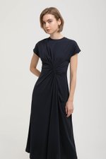 KIRANA ASYMMETRIC RUCHED TEE DRESS