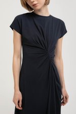 KIRANA ASYMMETRIC RUCHED TEE DRESS