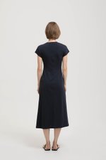 KIRANA ASYMMETRIC RUCHED TEE DRESS