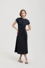 KIRANA ASYMMETRIC RUCHED TEE DRESS