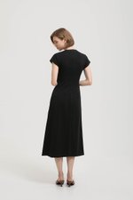 KIRANA ASYMMETRIC RUCHED TEE DRESS