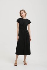KIRANA ASYMMETRIC RUCHED TEE DRESS