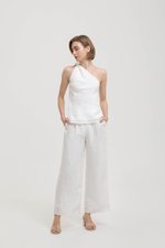 IRIS PLEATED LINEN PANTS