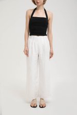IRIS PLEATED LINEN PANTS