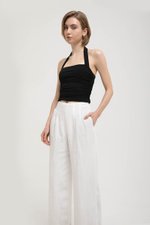 IRIS PLEATED LINEN PANTS