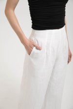 IRIS PLEATED LINEN PANTS