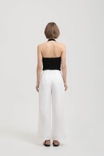 IRIS PLEATED LINEN PANTS