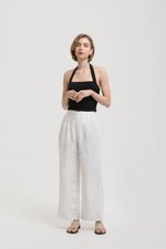 IRIS PLEATED LINEN PANTS