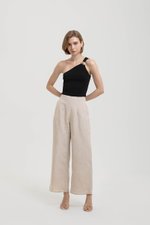 IRIS PLEATED LINEN PANTS