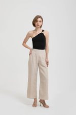 IRIS PLEATED LINEN PANTS