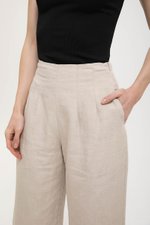 IRIS PLEATED LINEN PANTS