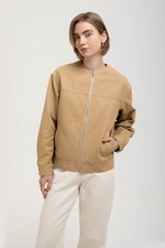 FRANKIE UTILITY BARN JACKET W REMOVABLE LEATHER COLLAR